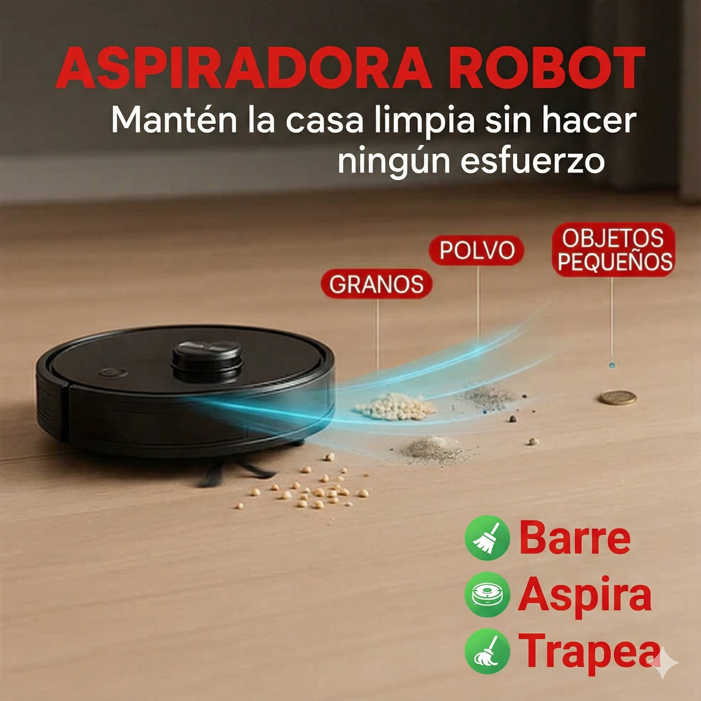Aspiradora Robot | Limpia tu hogar sin mover un dedo